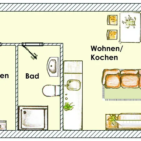 公寓 Brise Stadtvilla Blumenhof App 08